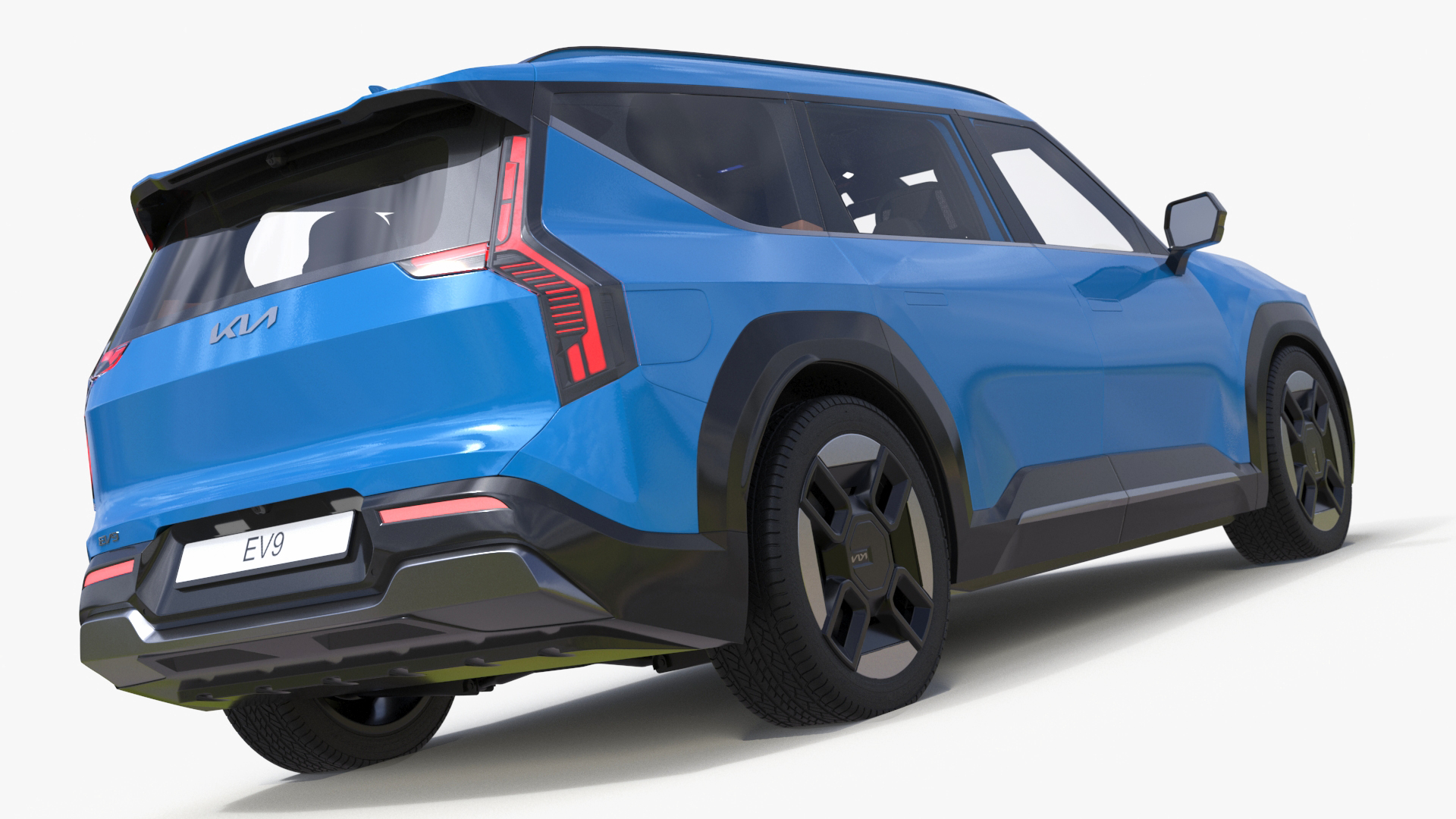 KIA EV9 SUV Ocean Blue 3D