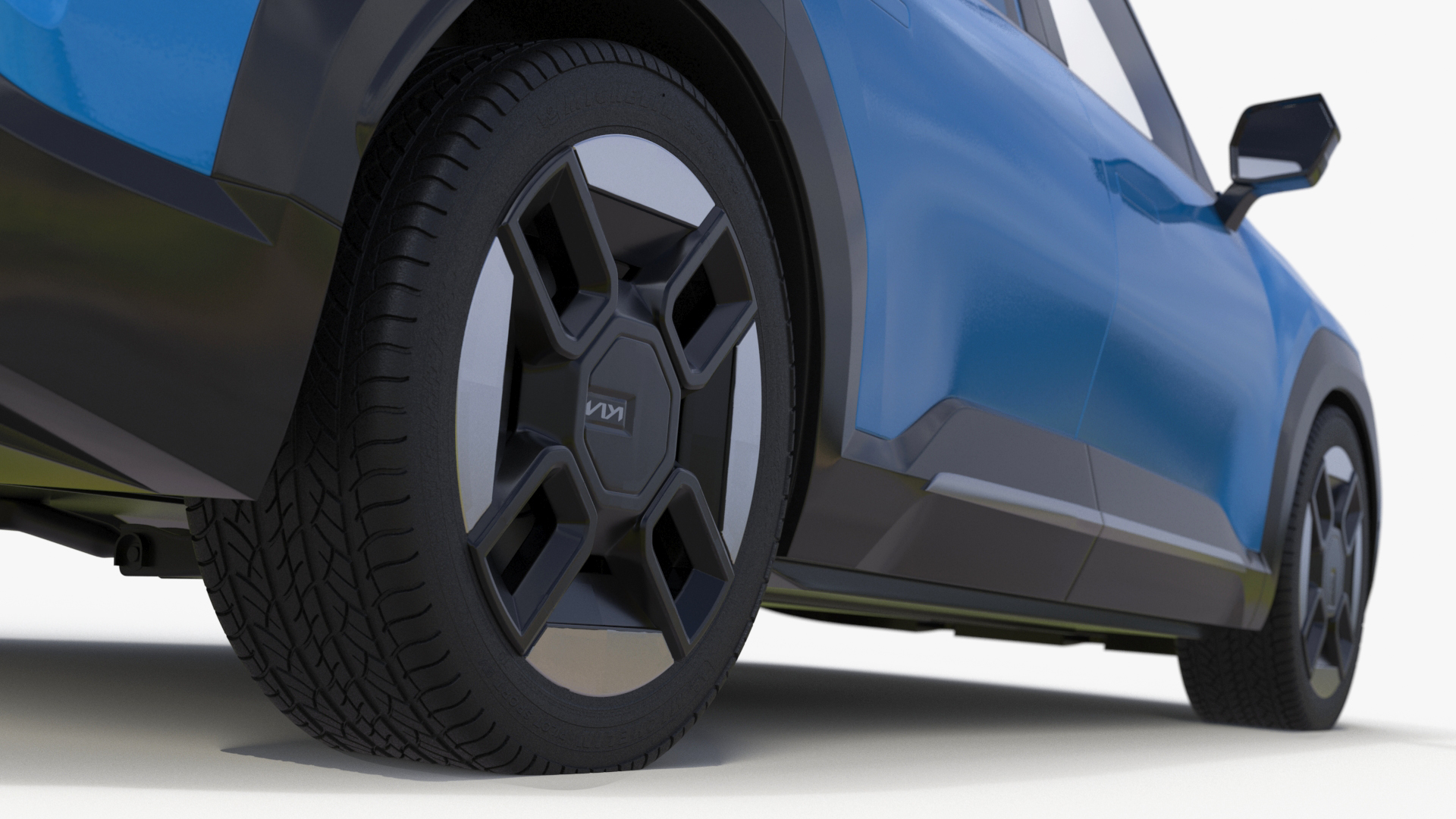 KIA EV9 SUV Ocean Blue 3D