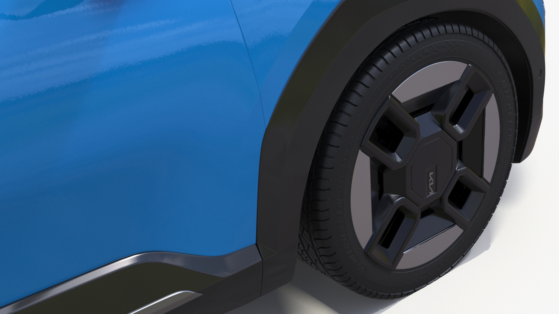 KIA EV9 SUV Ocean Blue 3D