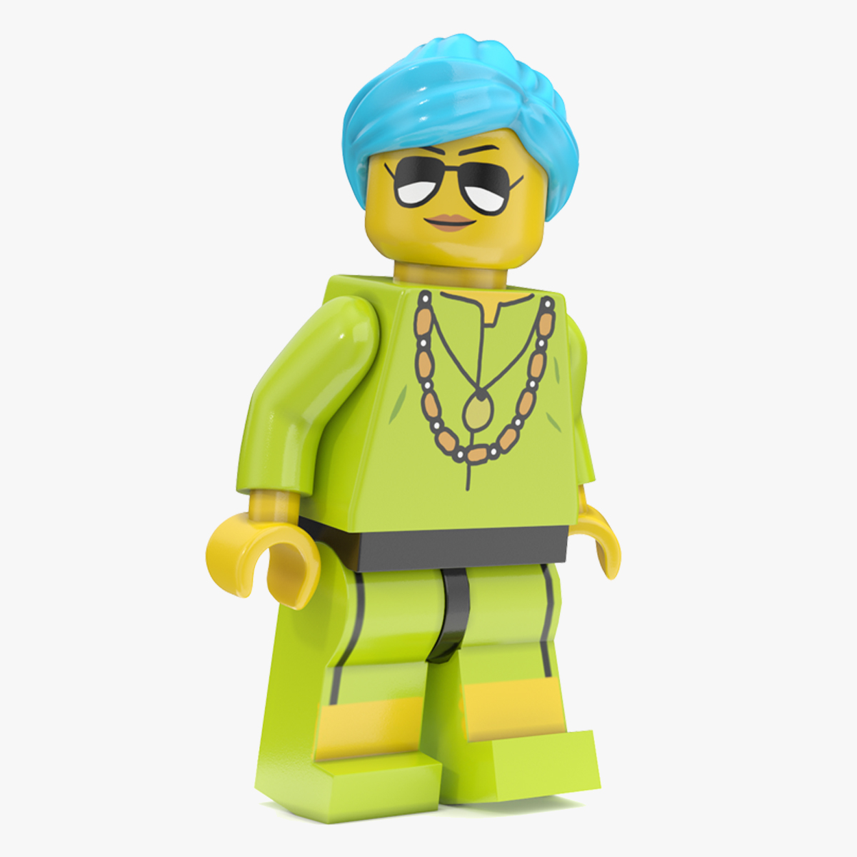 3D Minifigure LEGO Fashionista Rigged for Maya model