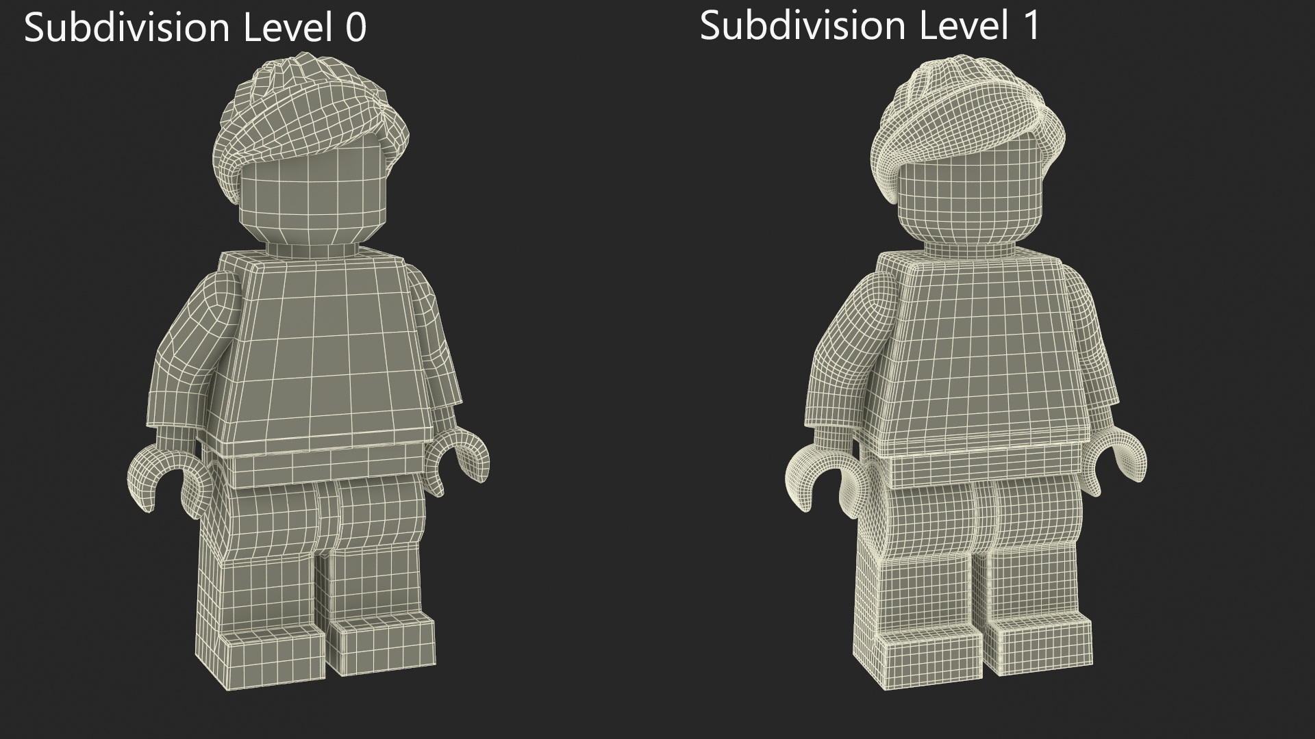 3D Minifigure LEGO Fashionista Rigged for Maya model