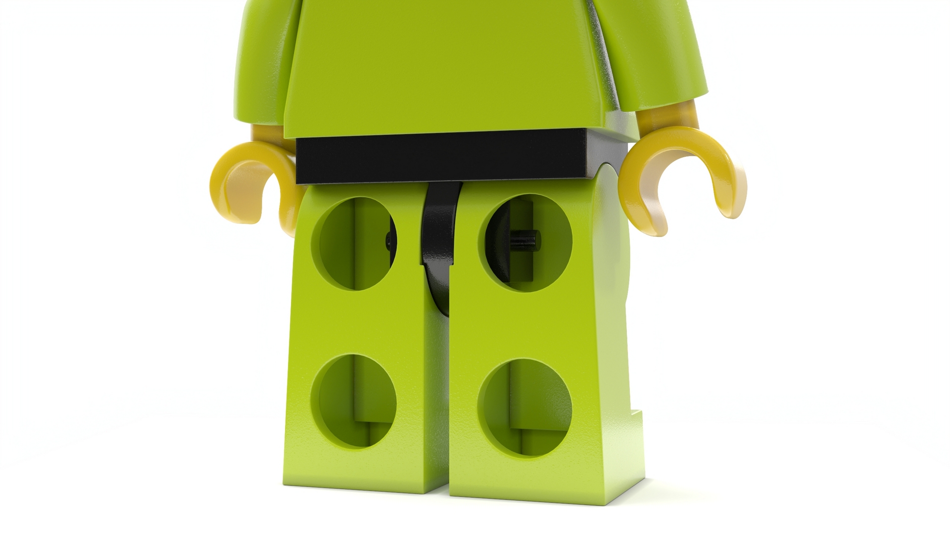 3D Minifigure LEGO Fashionista Rigged for Maya model