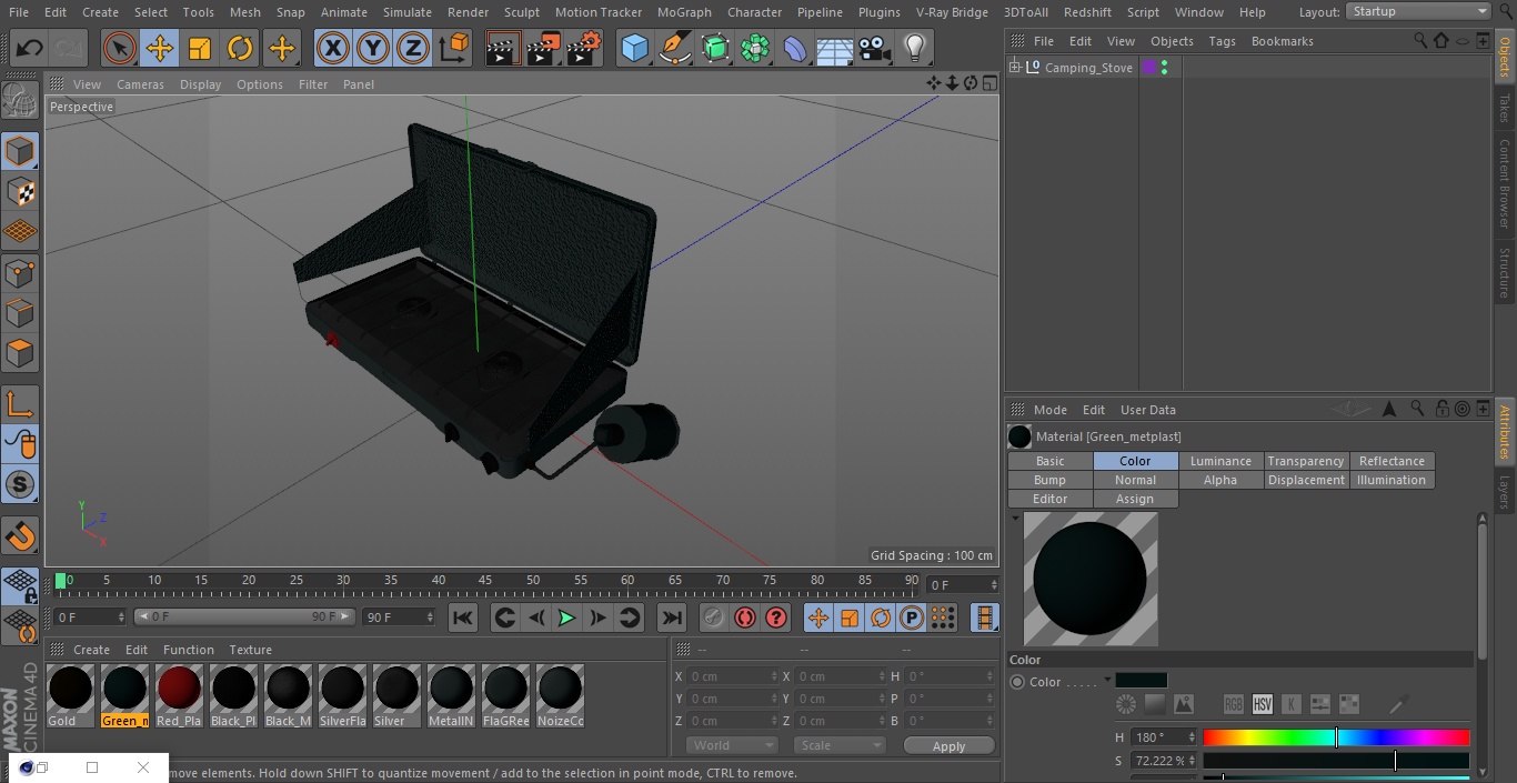 3D Camping Stove model
