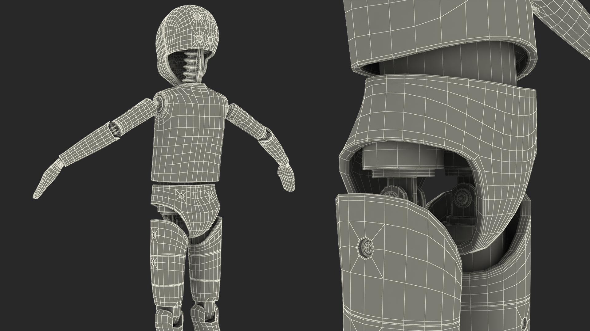 Child Crash Test Dummy T-Pose 3D model