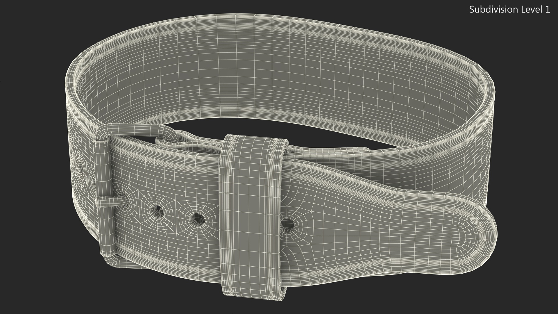 3D model Black Lifting Weight Belt