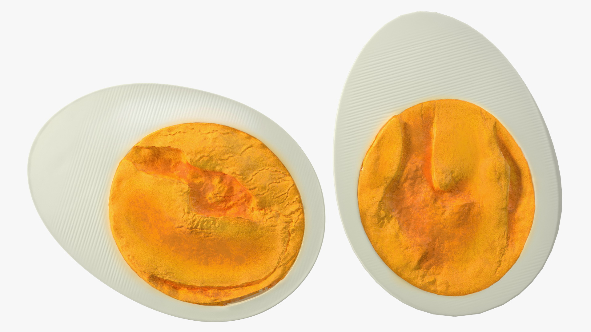 Hard Boiled Egg Halves 3D