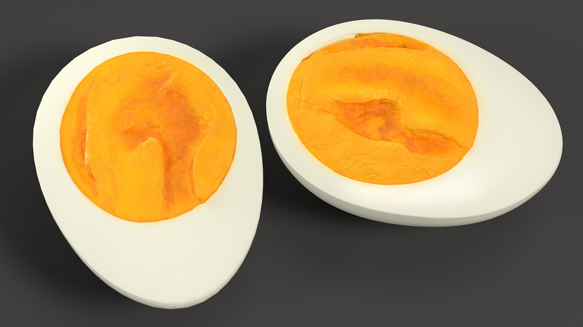 Hard Boiled Egg Halves 3D