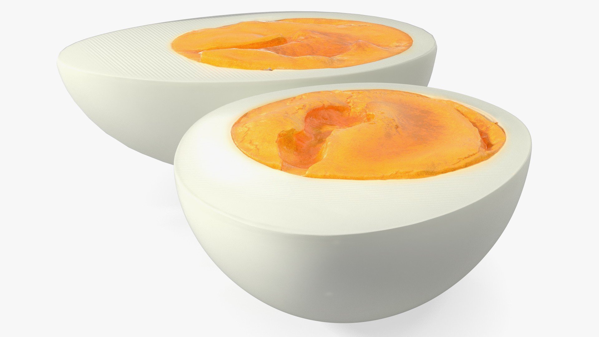 Hard Boiled Egg Halves 3D