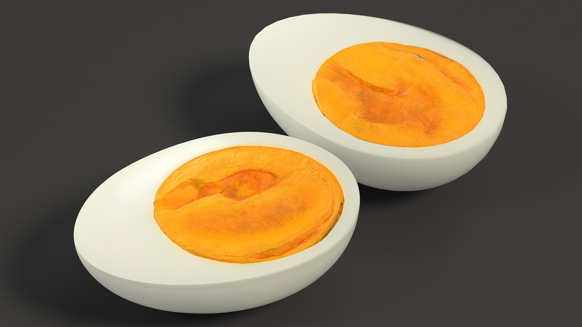 Hard Boiled Egg Halves 3D