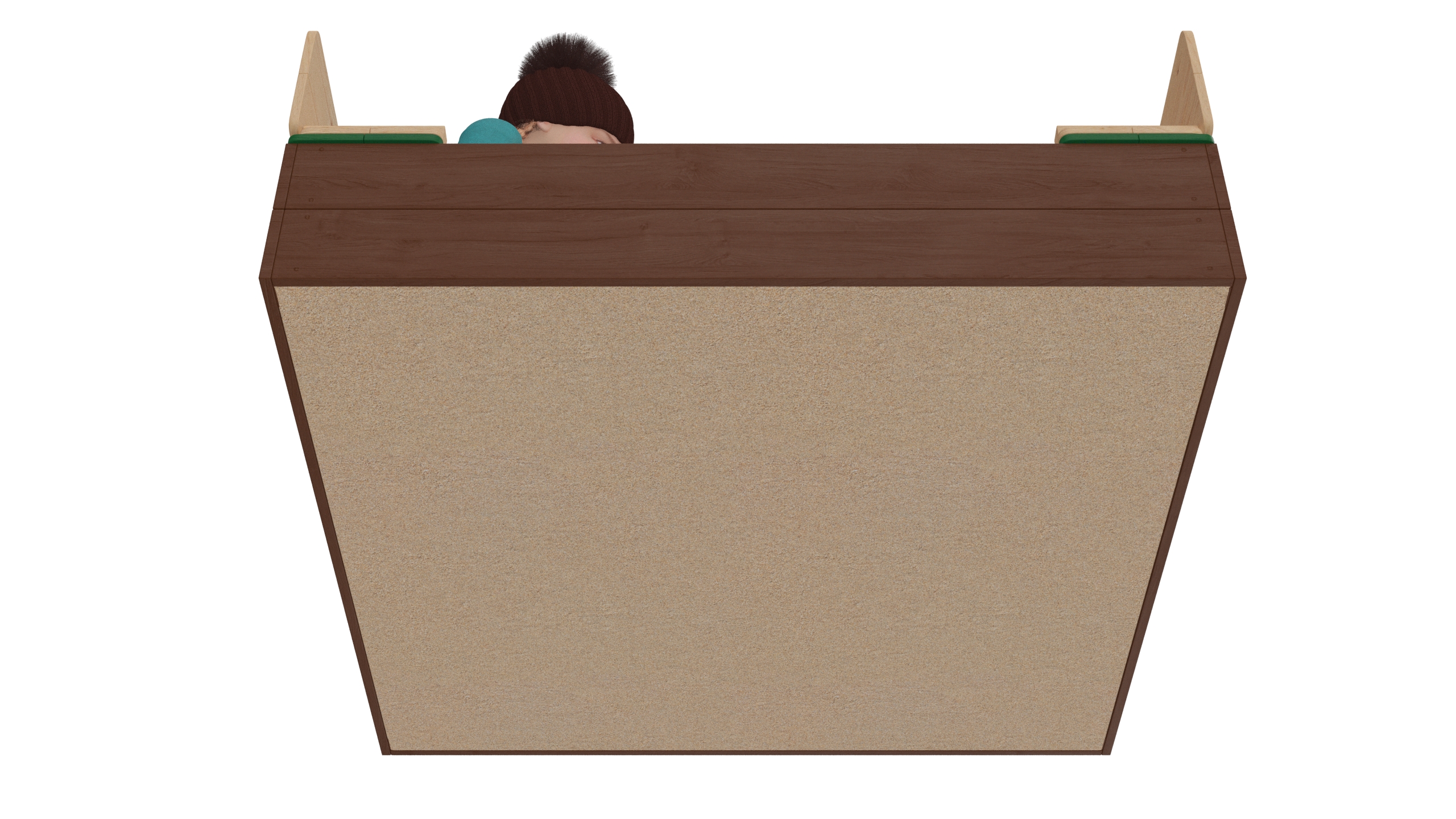 Toddler Children in Sandpit 3D