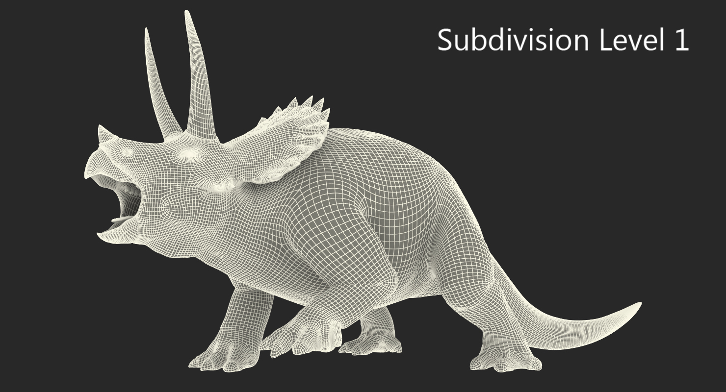 3D model Triceratops Fighting Pose