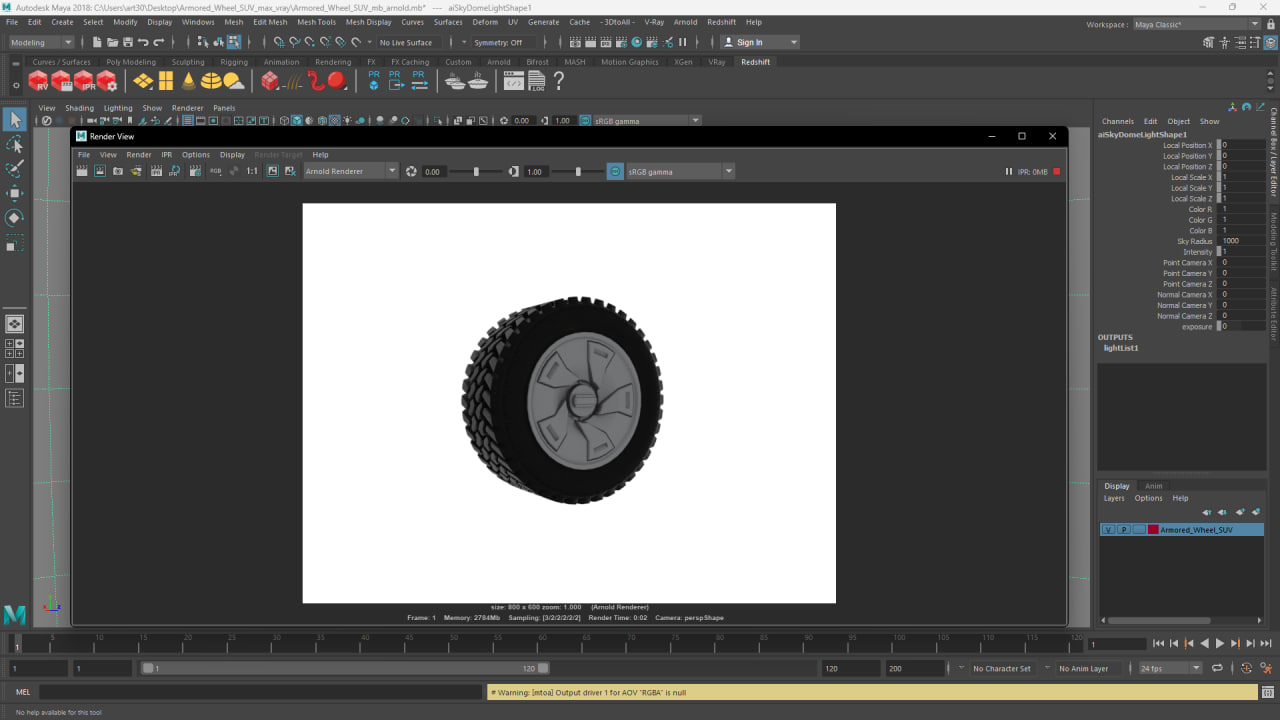 Armored Wheel SUV 3D