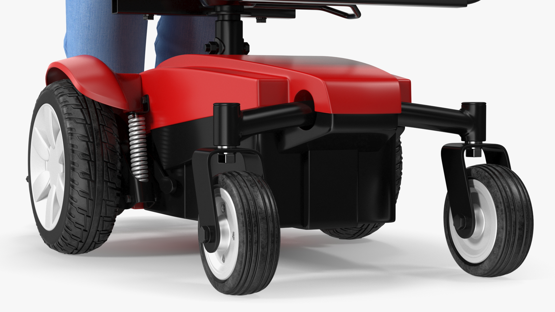 Elderly Man with Jazzy Select Wheelchair Rigged 3D