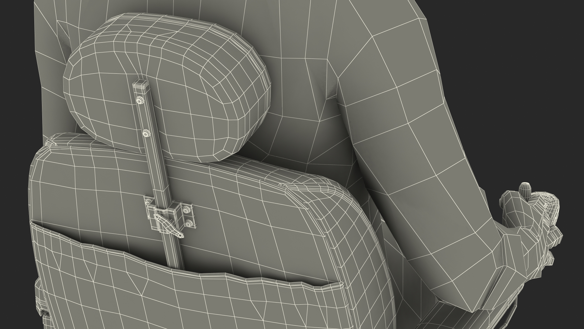 Elderly Man with Jazzy Select Wheelchair Rigged 3D