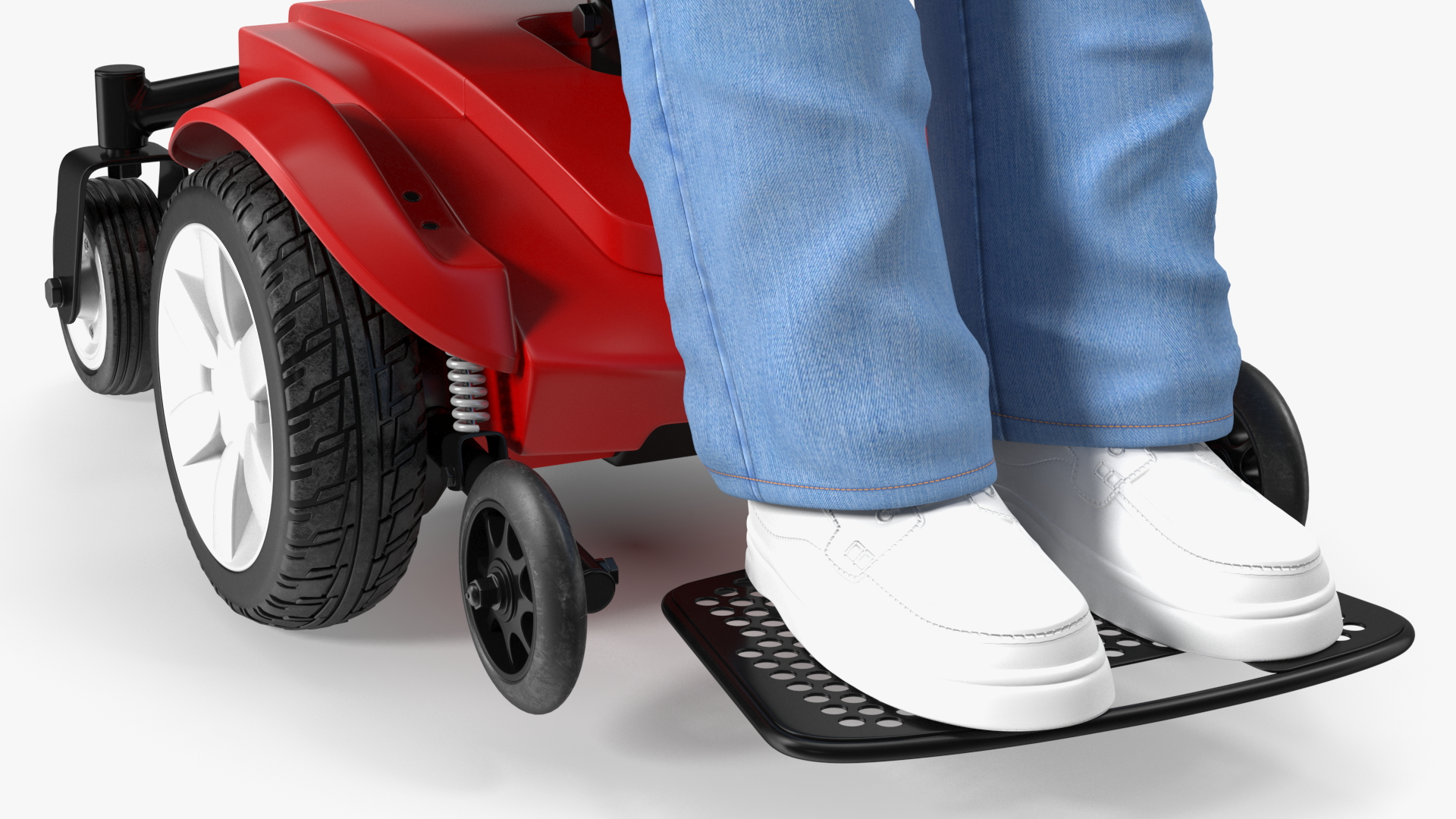 Elderly Man with Jazzy Select Wheelchair Rigged 3D