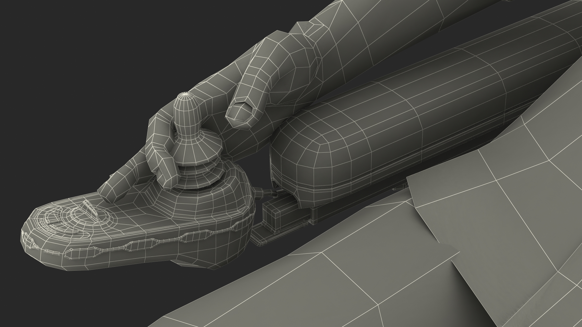 Elderly Man with Jazzy Select Wheelchair Rigged 3D