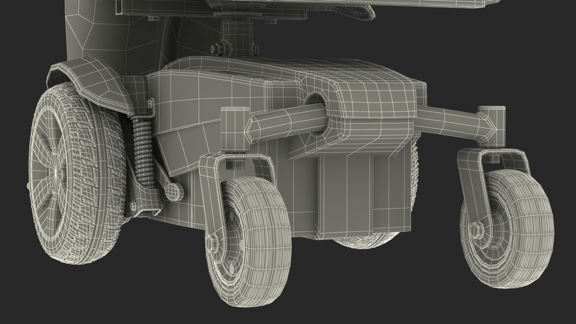 Elderly Man with Jazzy Select Wheelchair Rigged 3D