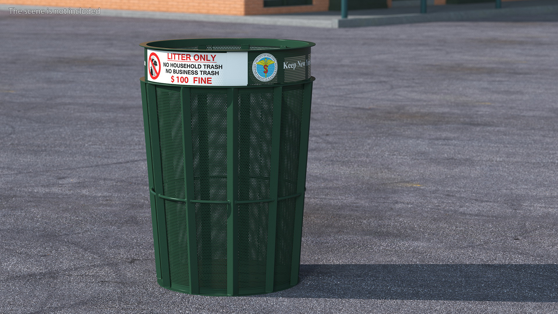 3D model New York City Public Trash Can