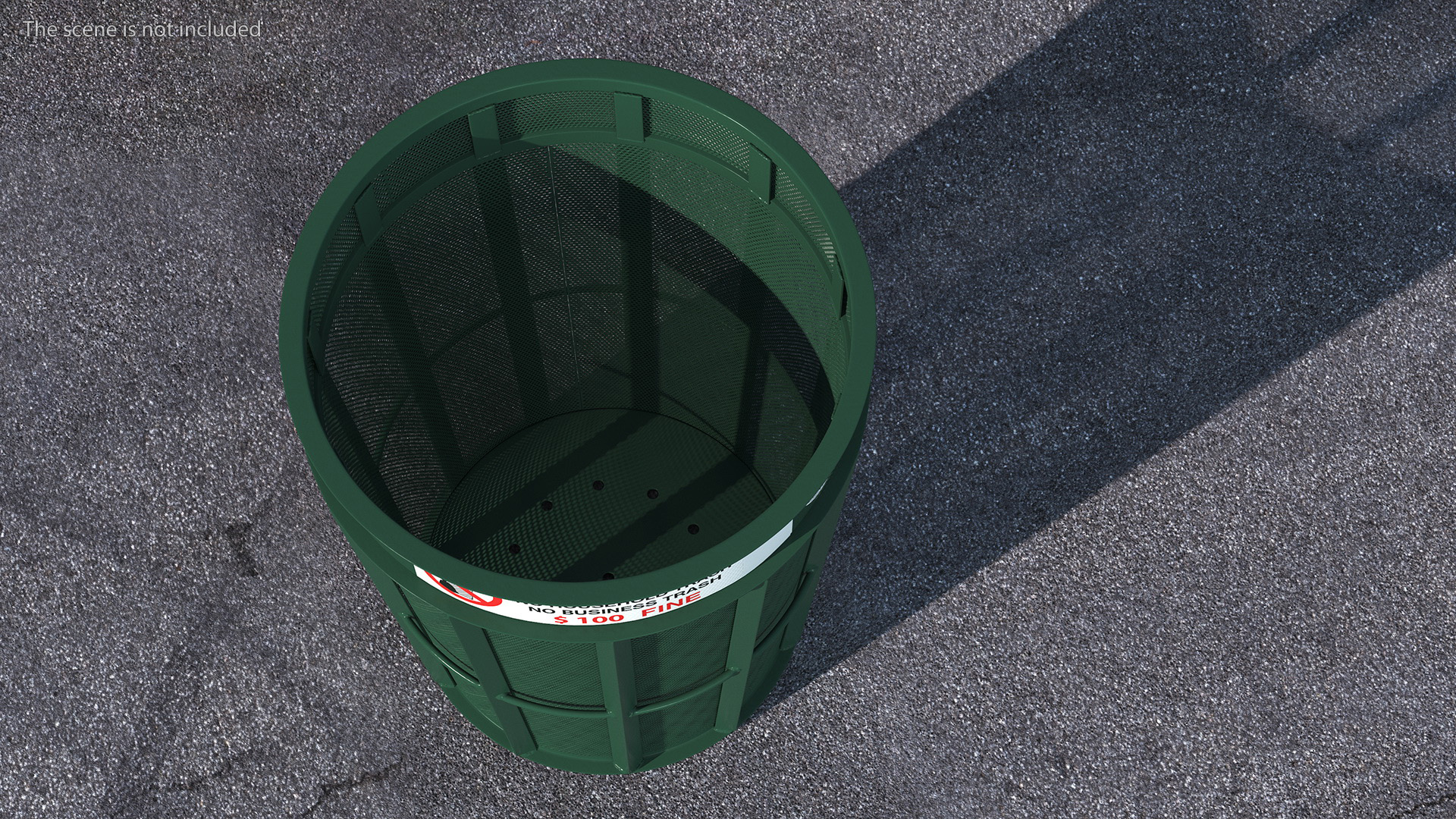 3D model New York City Public Trash Can