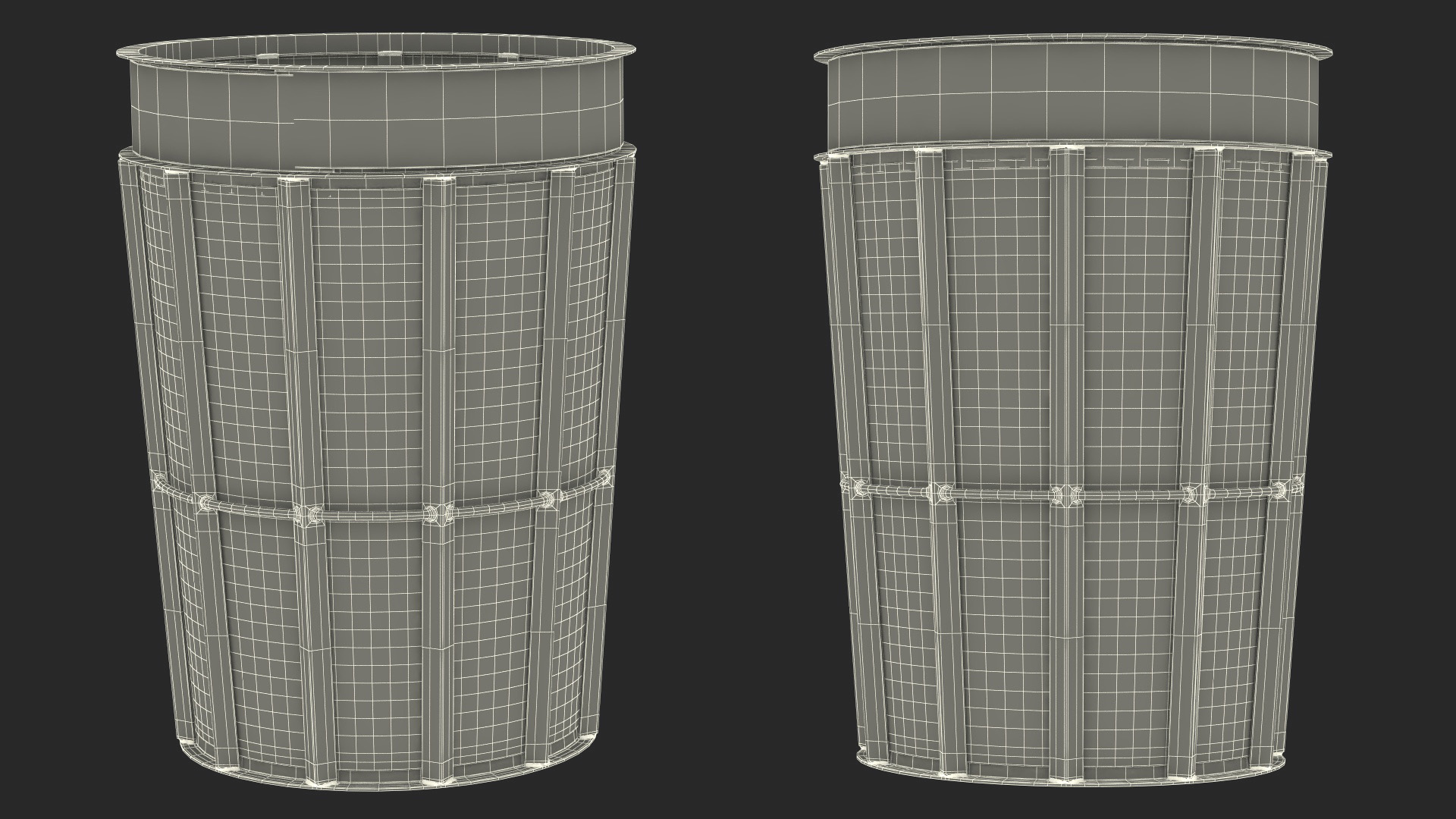 3D model New York City Public Trash Can