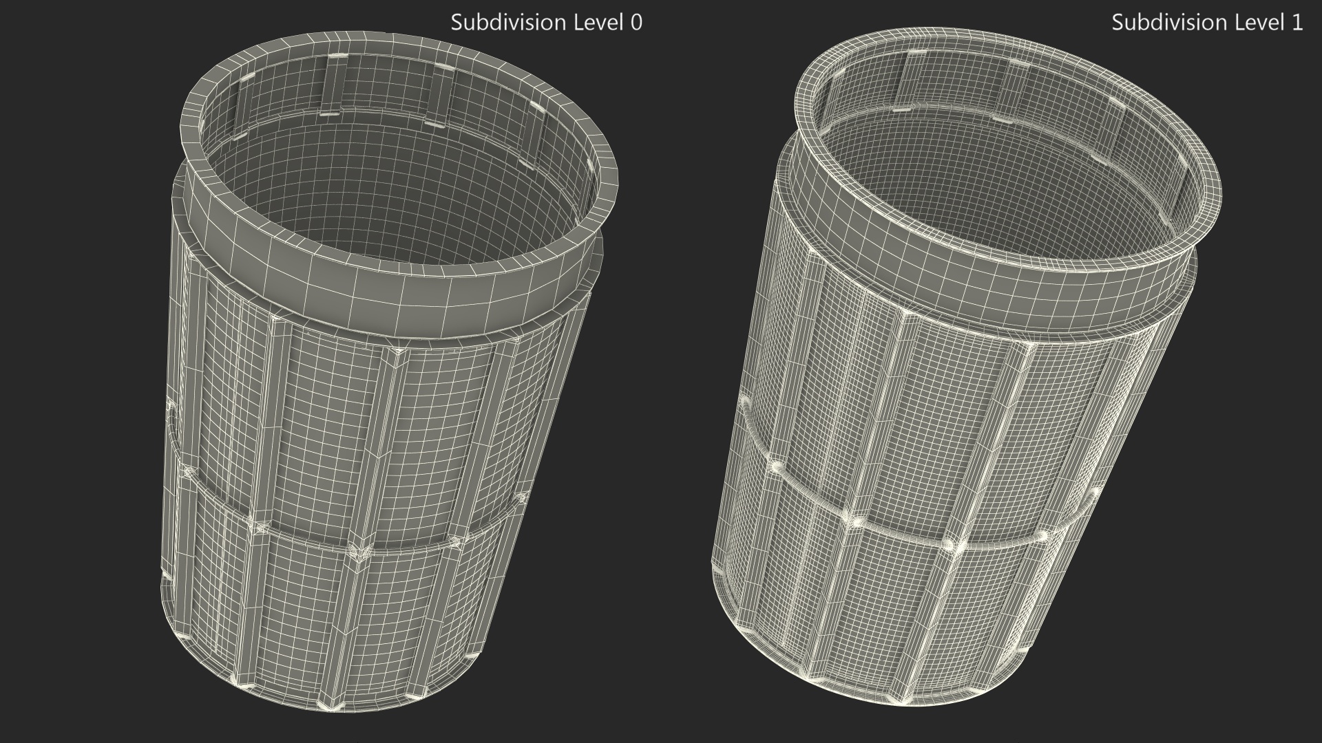 3D model New York City Public Trash Can