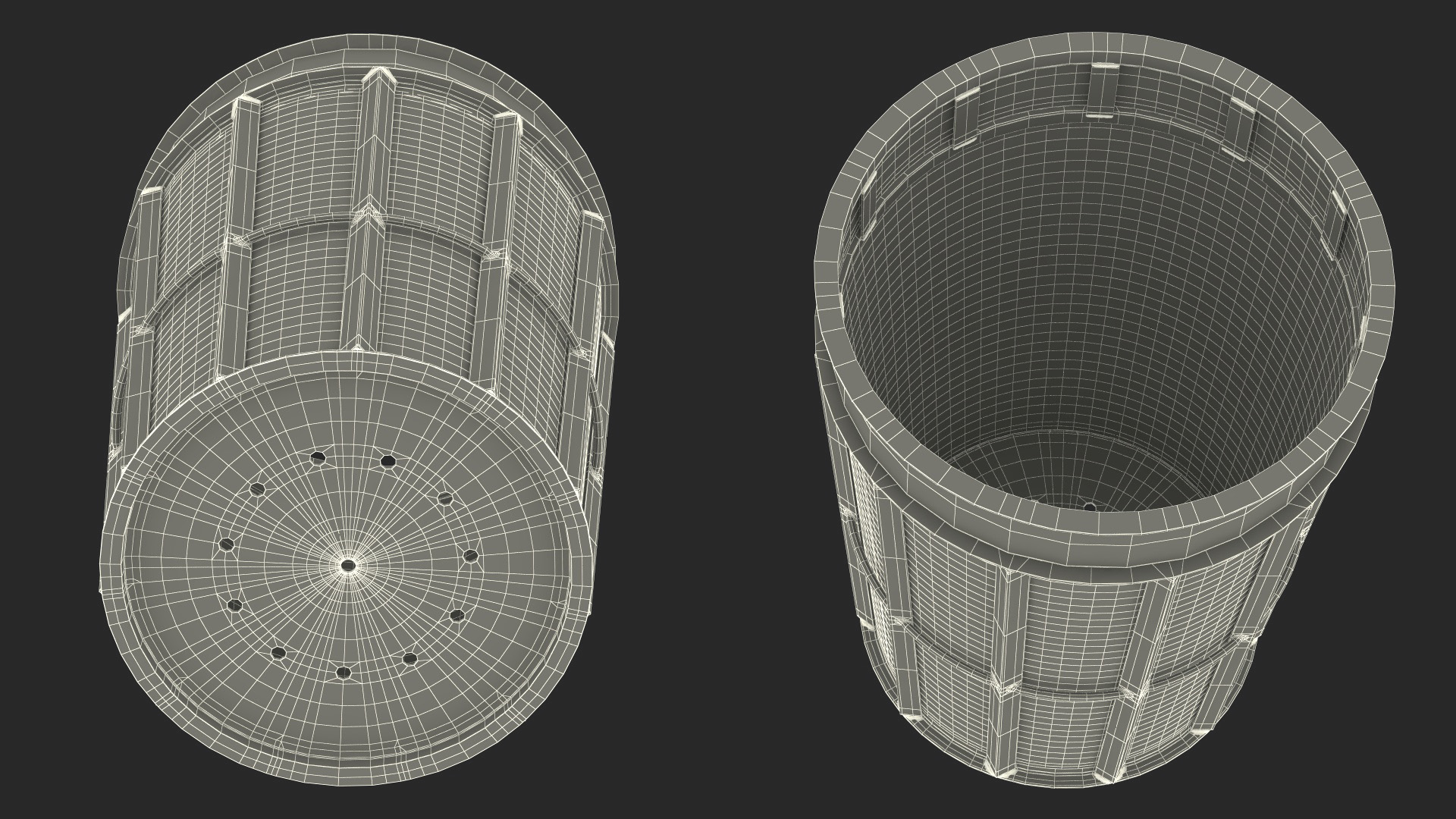 3D model New York City Public Trash Can