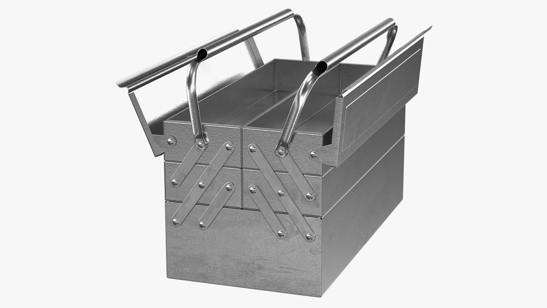 Heavy Duty Metal Cantilever Toolbox Rigged 3D