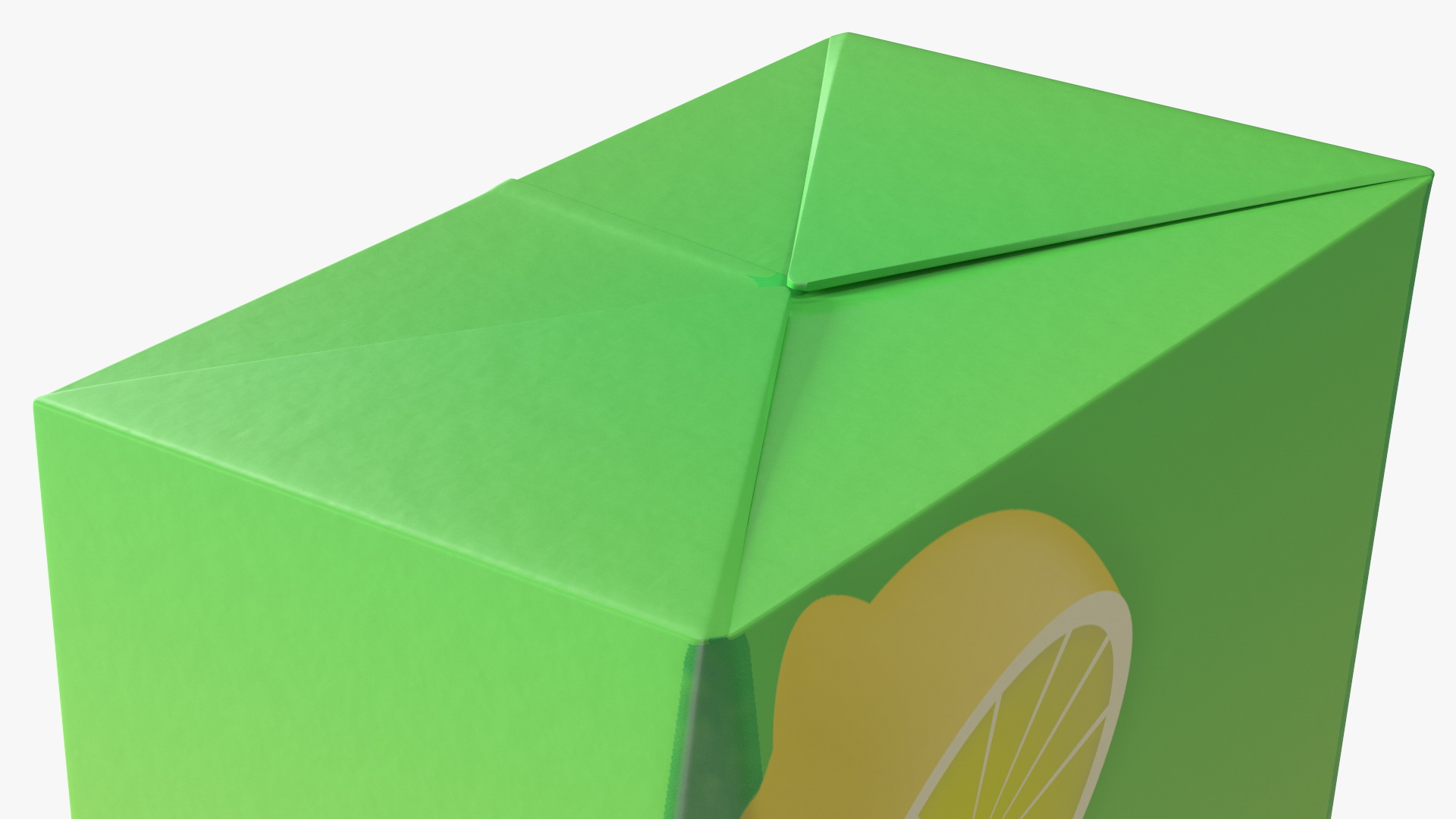 Small Aseptic Carton with Straw Hole Mockup Green 3D model
