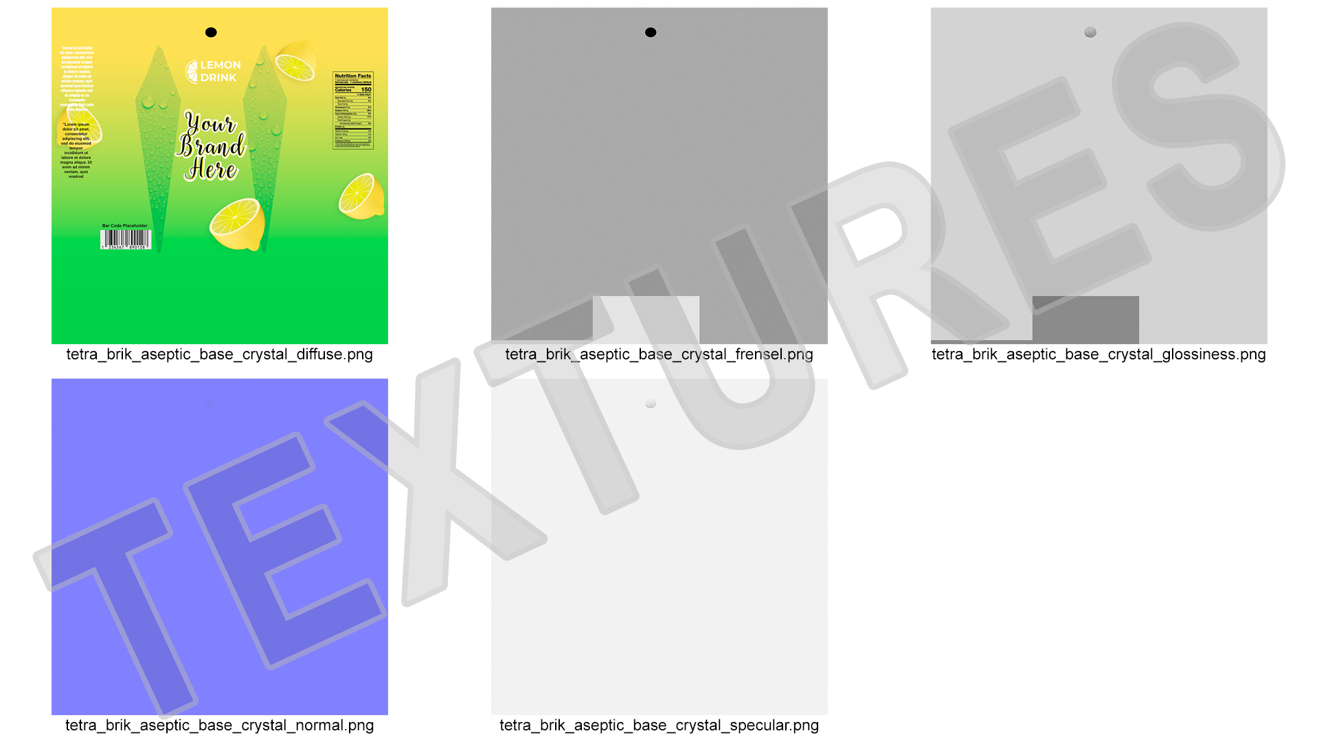 Small Aseptic Carton with Straw Hole Mockup Green 3D model