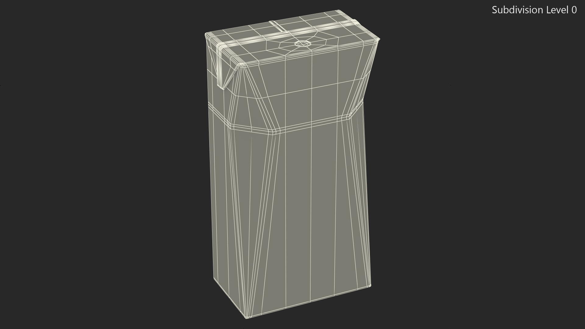 Small Aseptic Carton with Straw Hole Mockup Green 3D model