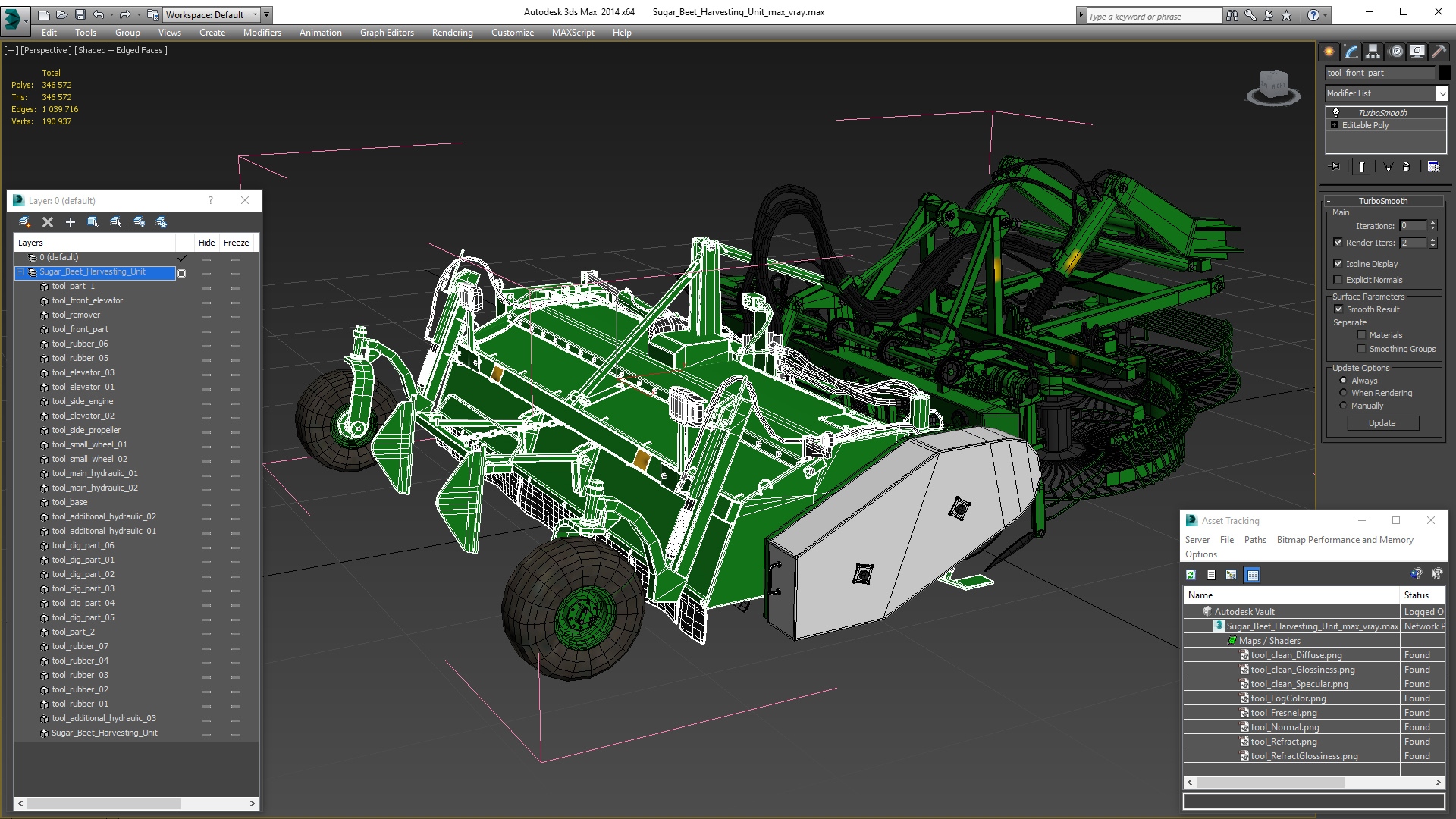 3D Sugar Beet Harvesting Unit