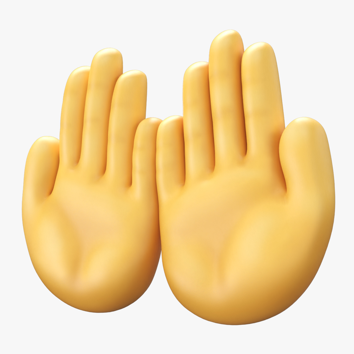 Palms Together Emoji 3D model preview