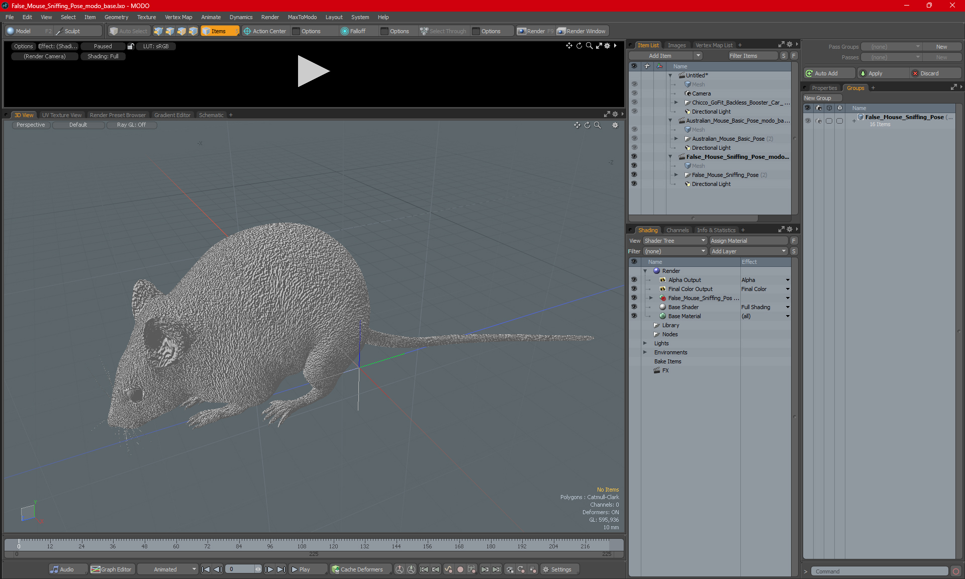 3D model False Mouse Sniffing Pose