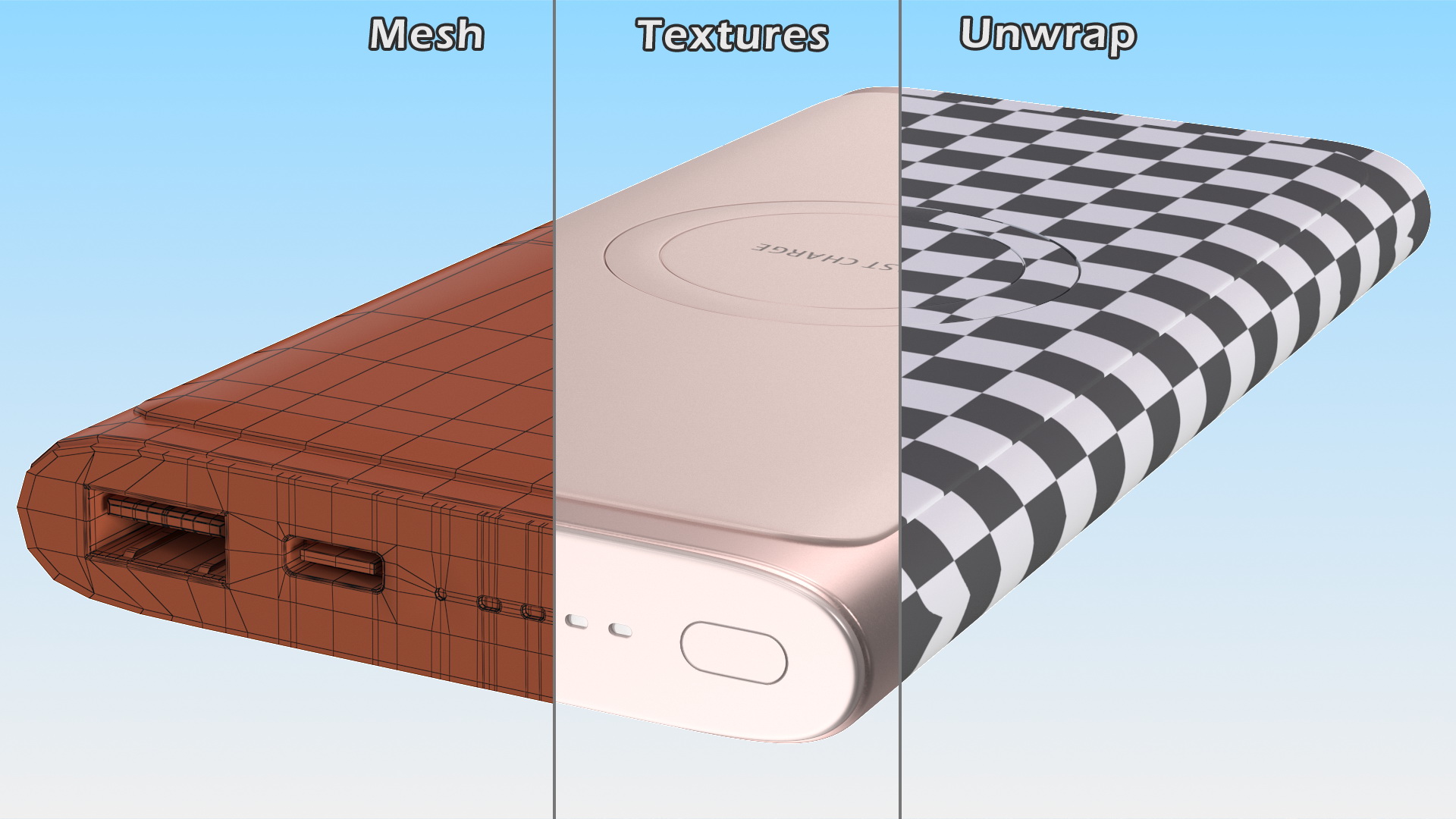 Samsung Wireless Battery Pack Martian Pink 3D