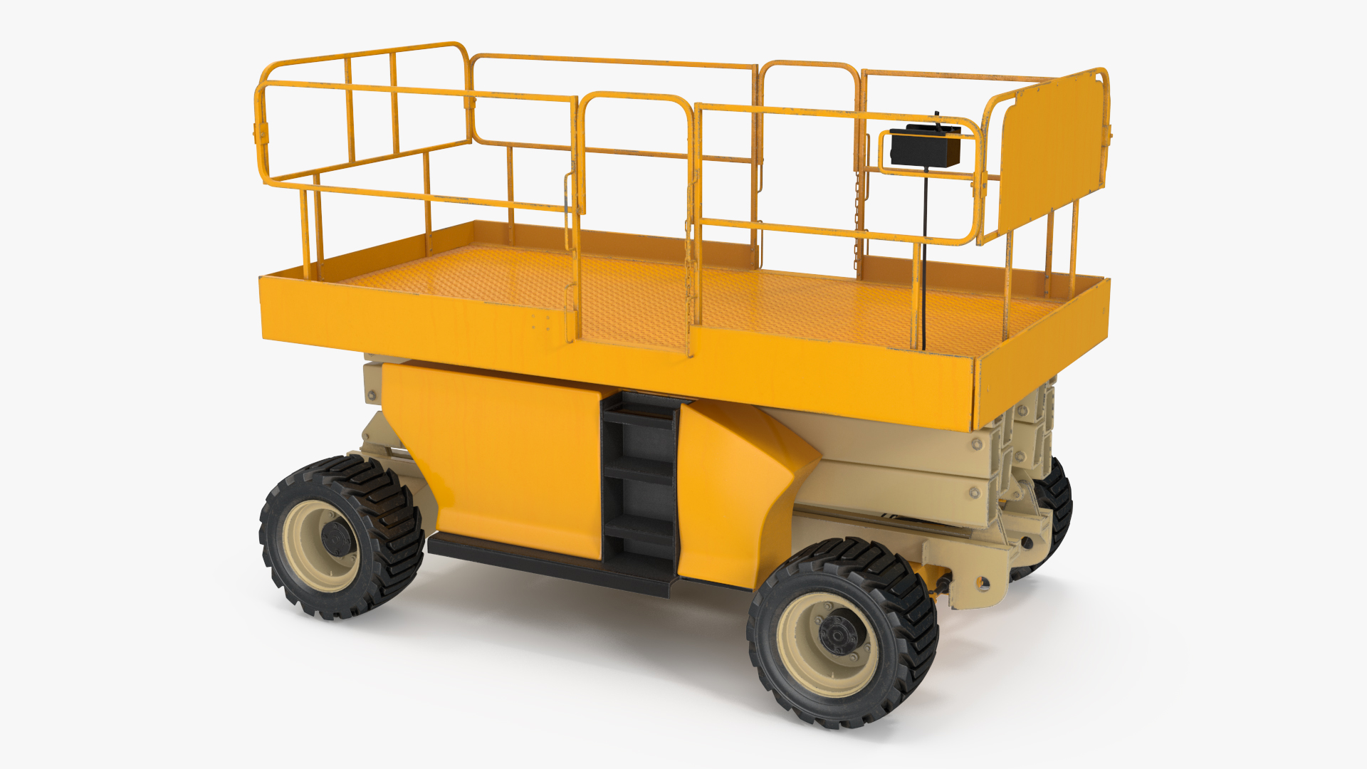 3D model Industrial Heavy Duty Scissor Lift Rigged for Maya