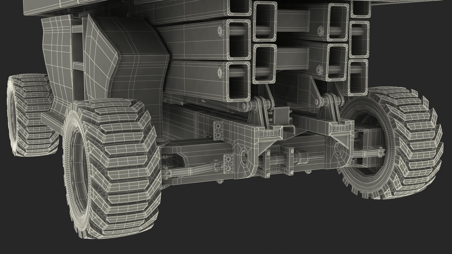 3D model Industrial Heavy Duty Scissor Lift Rigged for Maya