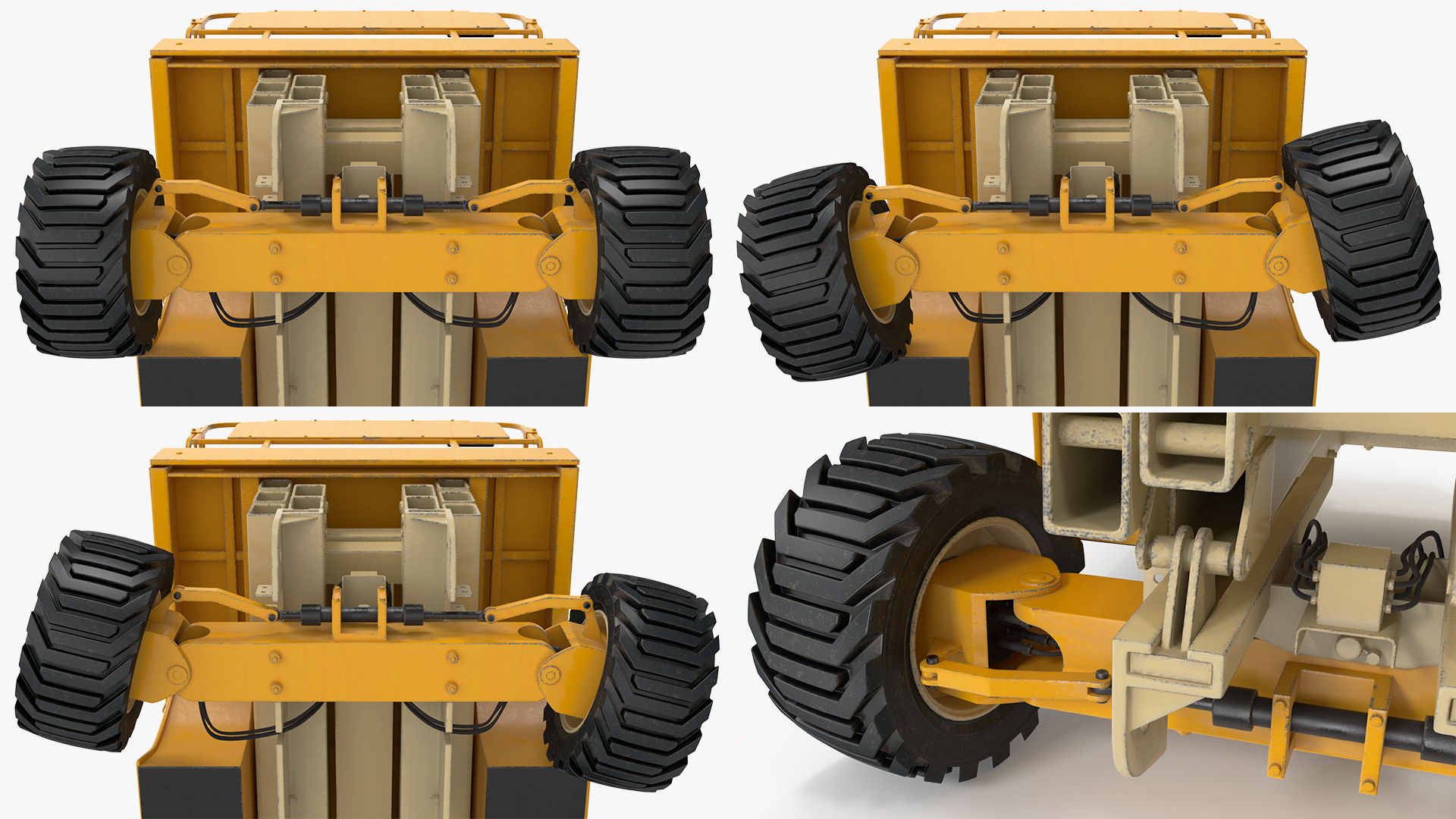 3D model Industrial Heavy Duty Scissor Lift Rigged for Maya