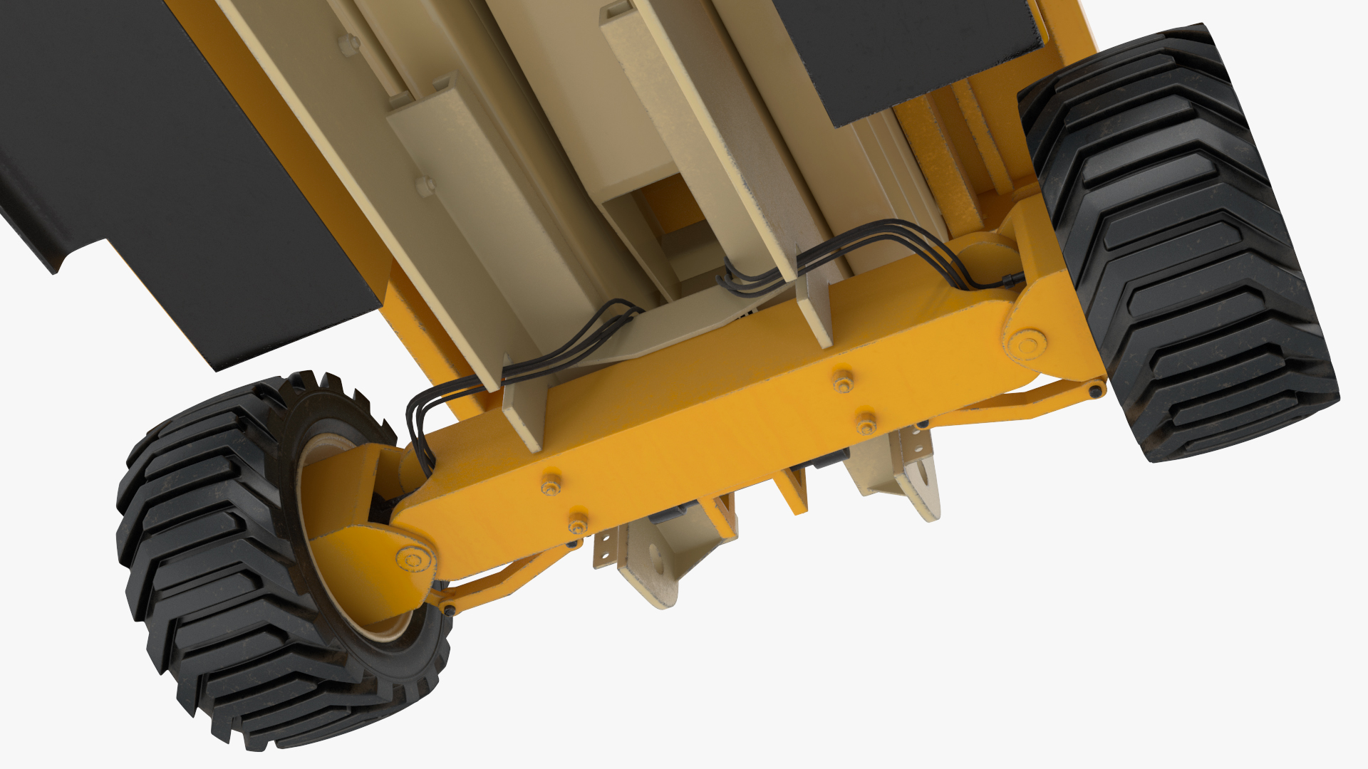 3D model Industrial Heavy Duty Scissor Lift Rigged for Maya