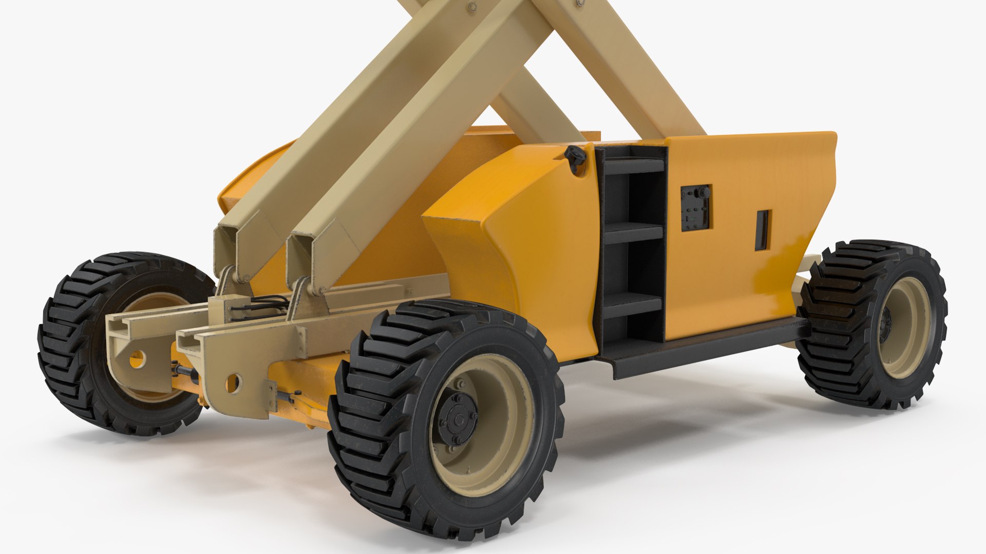 3D model Industrial Heavy Duty Scissor Lift Rigged for Maya