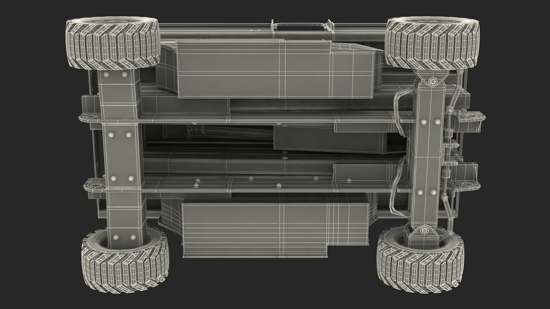 3D model Industrial Heavy Duty Scissor Lift Rigged for Maya