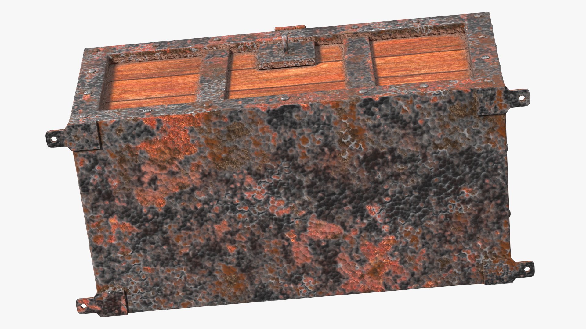 3D Old Treasure Chest Open model