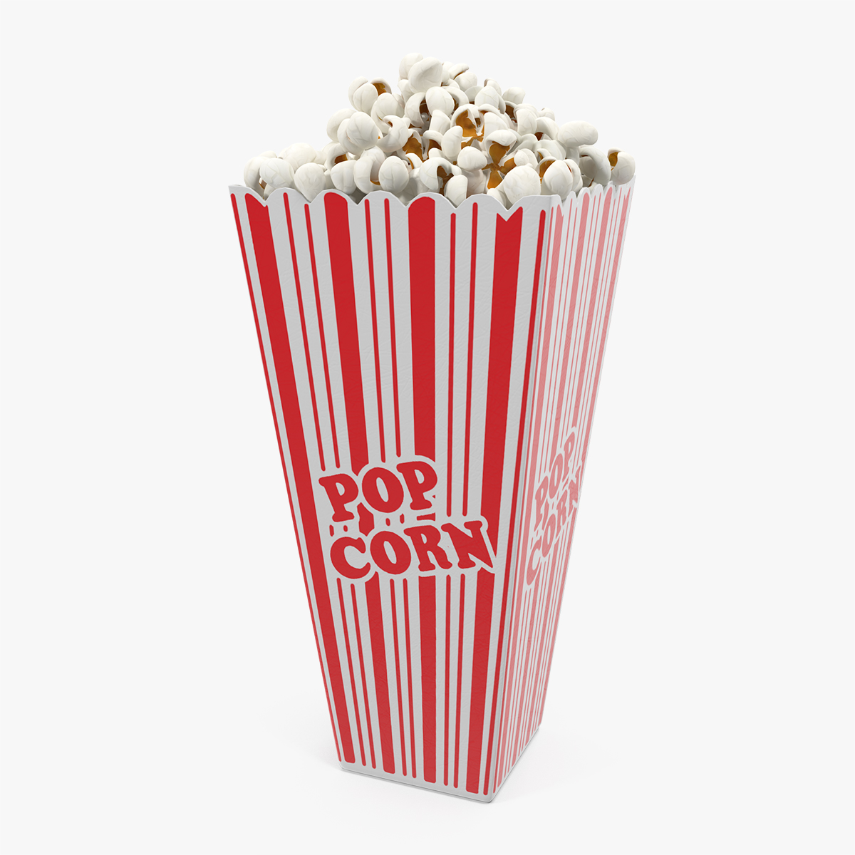 Popcorn Cup Long 3D Model