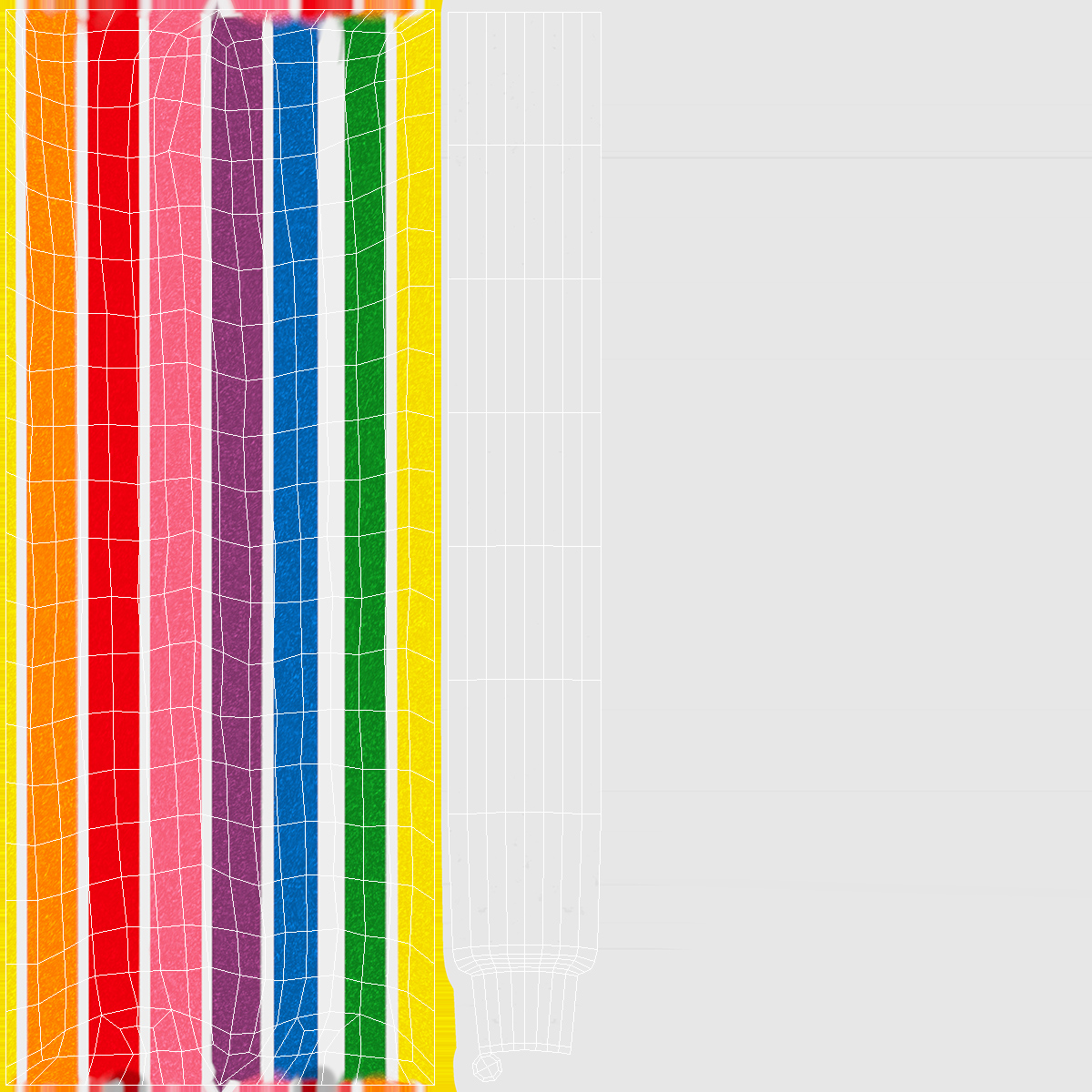 Rainbow Twist Lollipop 3D