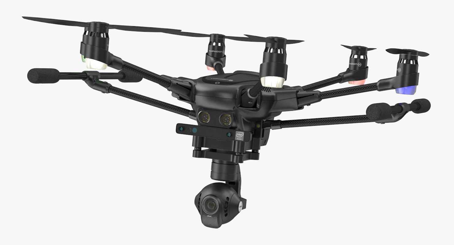 3D model Yuneec Typhoon H Videography Hexacopter Set Rigged