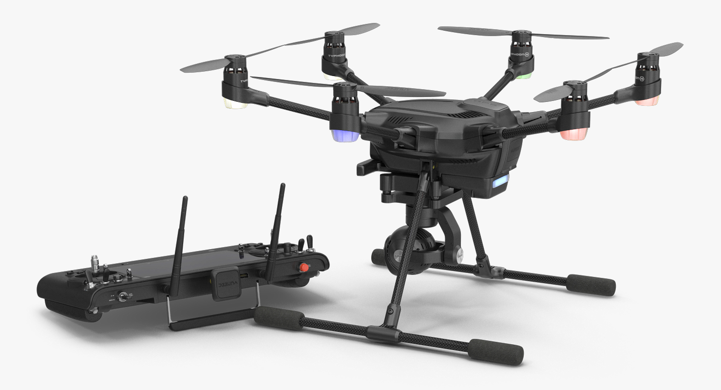 3D model Yuneec Typhoon H Videography Hexacopter Set Rigged