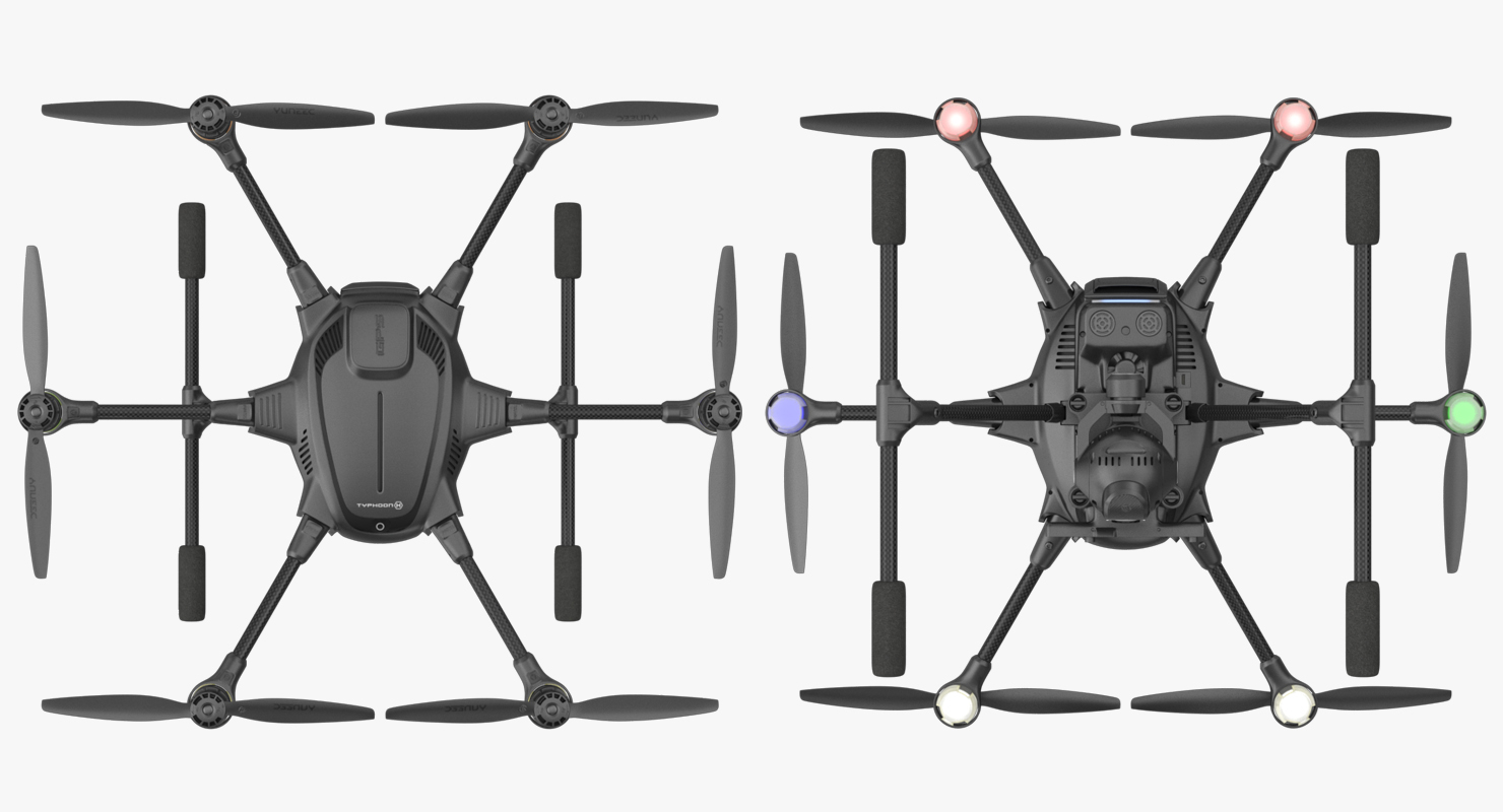 3D model Yuneec Typhoon H Videography Hexacopter Set Rigged