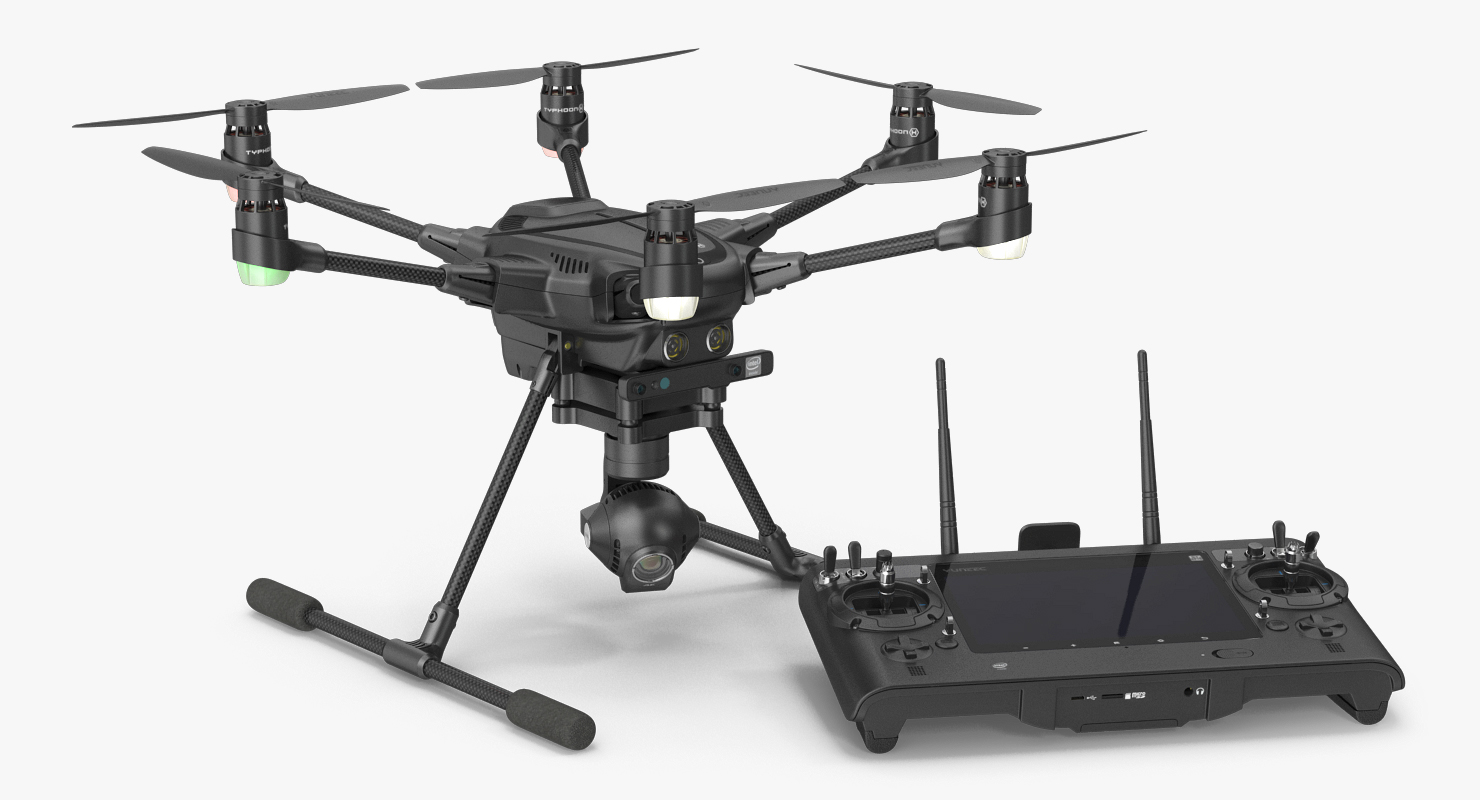 3D model Yuneec Typhoon H Videography Hexacopter Set Rigged