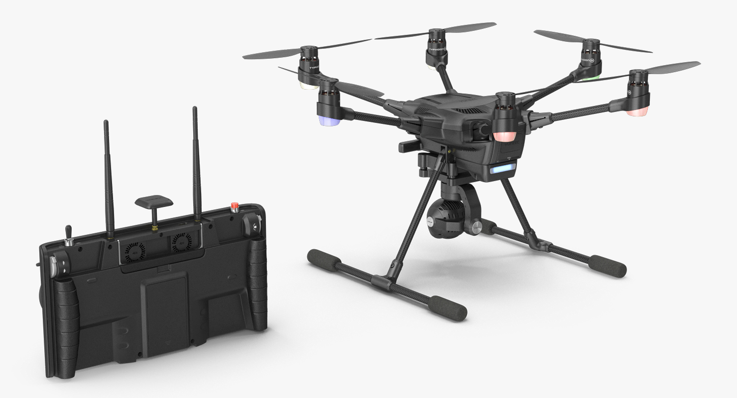 3D model Yuneec Typhoon H Videography Hexacopter Set Rigged