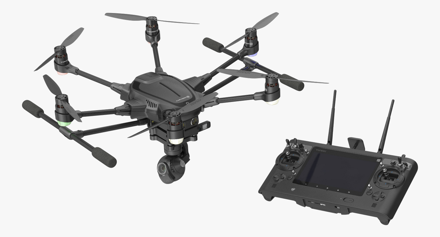 3D model Yuneec Typhoon H Videography Hexacopter Set Rigged
