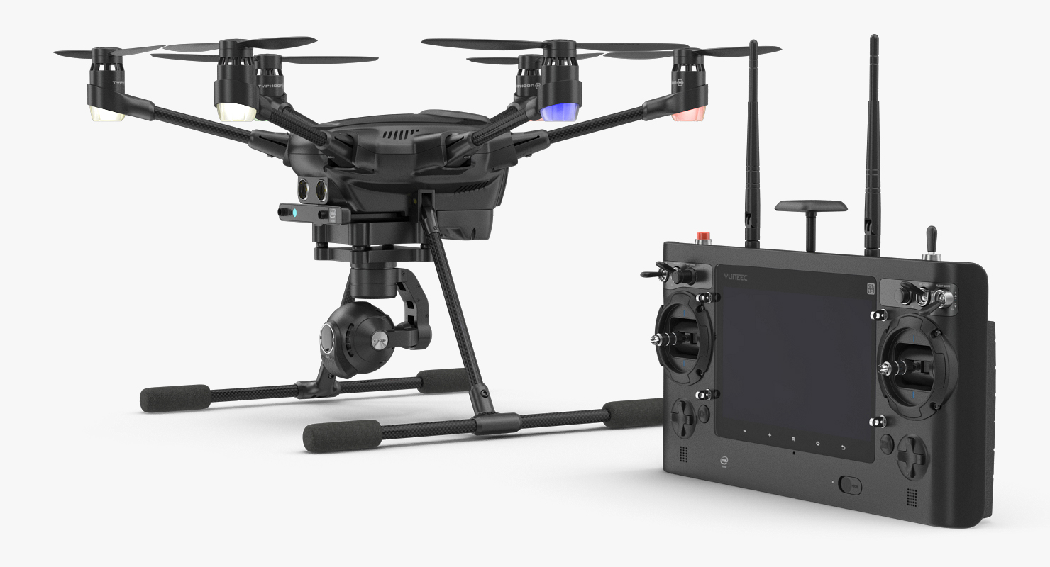 3D model Yuneec Typhoon H Videography Hexacopter Set Rigged